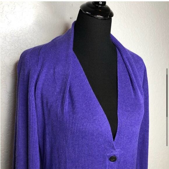 Cabi Sunday French Violet purple button front cardigan sweater size Small #5834 - Picture 4 of 16